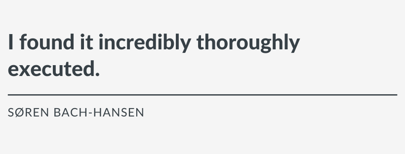 Søren Bach Hansen, Quote 2